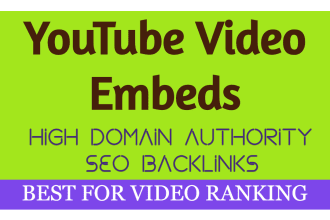 embed youtube video in top web2 sites for best seo and video ranking