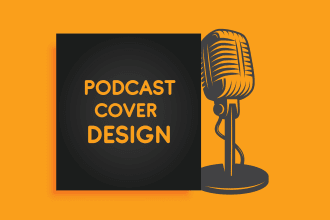 design professional podcast cover art and logo