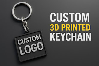 design custom 3d printable keychains with your logo
