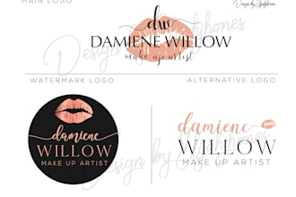 design fabalous watercolor makeup, eyelash logo