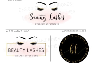 design stunning logo of makeup beauty and eyes lashes