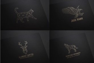 design professional origami polygonal geometric logo