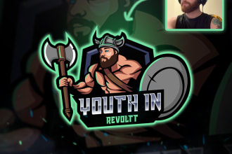 create design esport, gaming, twitch logo from your photo