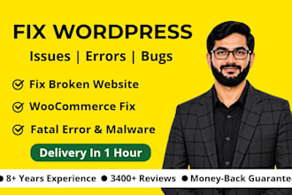 fix wordpress issues, woocommerce issues, fix wordpress critical error