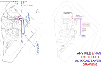 convert hand drawing, jpg, PDF and logo to autocad, expert draftsperson