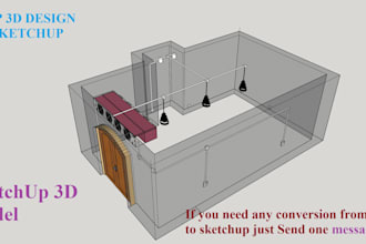 create architectural sketchup 2d and 3d modelling and renders