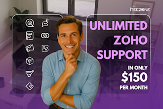 provide ongoing monthly support for zoho apps