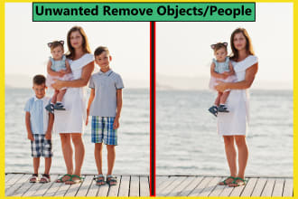 do add or remove object, people, person, image merge, background extend