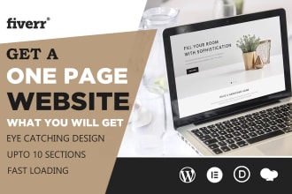 build one page website or landing page website