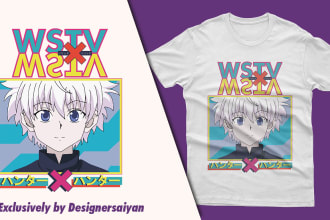 design cool manga or anime theme t shirt