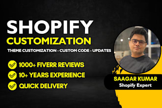 do shopify theme customization with shopify liquid, or shopify changes