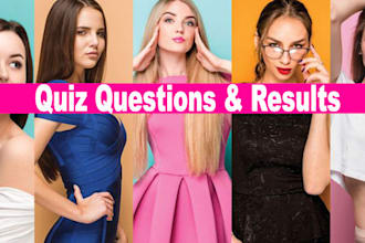write up to 100 questions for your quiz, trivia, personality