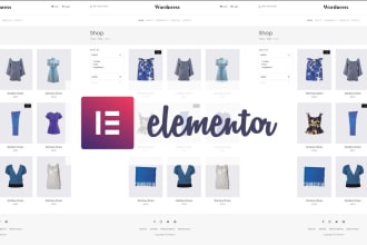 design wordpress website using elementor, divi