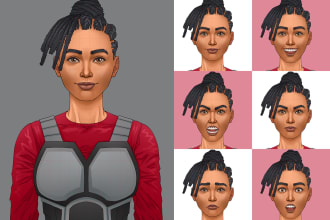 create a character facial expression sheet