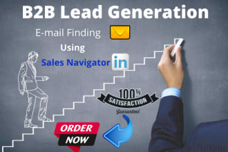 do b2b lead gen, prospect email list by linkedin sales navigator