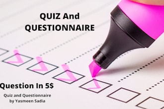 create a quiz or questionnaire for you