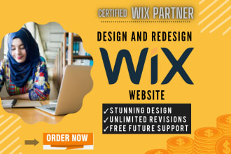 create wix website, customize wix and redesign wix website