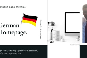 do a perferct german high end custom wix homepage