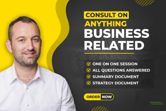 consult you on anything business related
