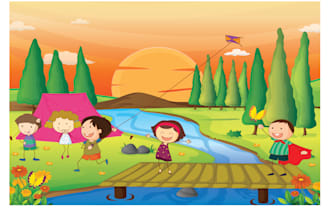 create any children book illustration