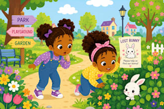 create any children book illustration