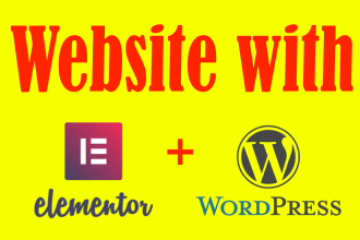 design wordpress website by elementor pro