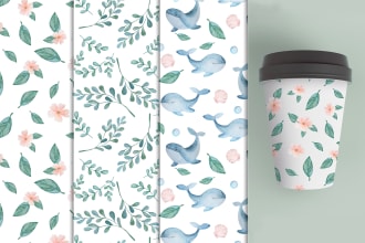 design beautiful  hand drawn patterns for fabric or wallpaper