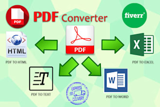 convert pdf file to word and excel