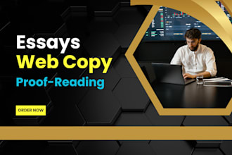 proofread and edit writing, web copy, and essays