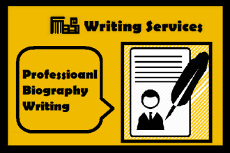 write a professional biography to portray your persona