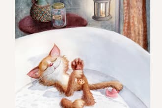 draw watercolor illustrations for a children book