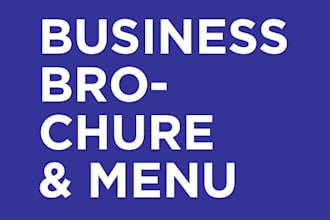 create your business brochure or menu