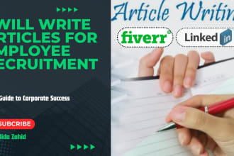 write articles on recruitment and employee management