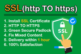 install SSL certificate, redirect http to https, fix mixed content wordpress