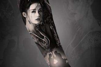 Best Price!  create a realistic tattoo design