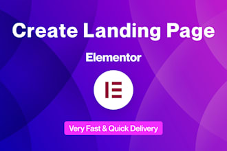 create a responsive landing page with elementor