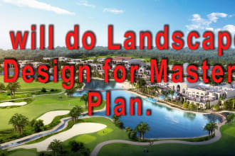 do landscape design for urban design concepts and master plan