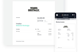 create invoice format for your business