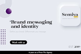develop a unique branding messaging strategy with optional market research