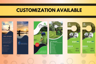 design door hanger, restaurant flyer, real estate brochure and rack card