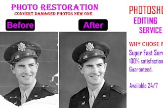 do image restoration or image repair retouching in photoshop