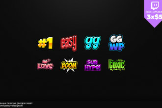 design twitch text emotes