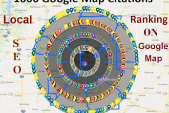 create 1000 google map citations for local SEO to improve your business
