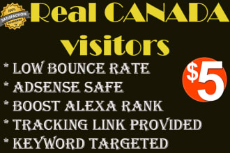 send 20k real canada visitors