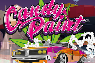 make car illustration pop art