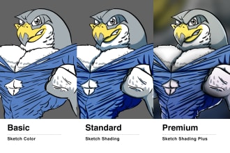 custom mascot design and cartoon character illustration