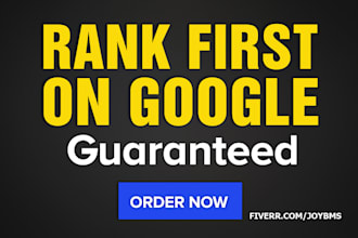 rank your website first page of google guaranteed
