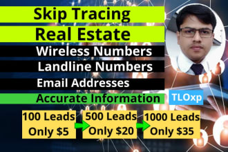 do skip tracing for real estate business by tloxp