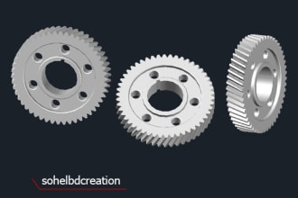 do 3d mechanical spare parts design in auto cad