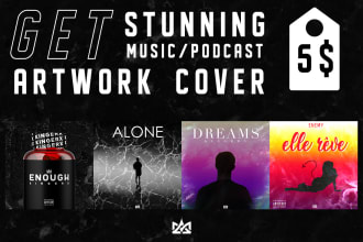 design an artwork cover for your custom album or music, podcast
